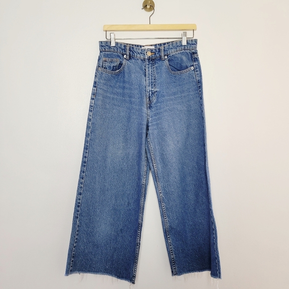Zara Jeans High Rise Wide Leg Size 6 - Picture 3 of 13